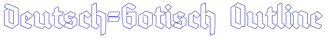 Deutsch-Gotisch Outline шрифт